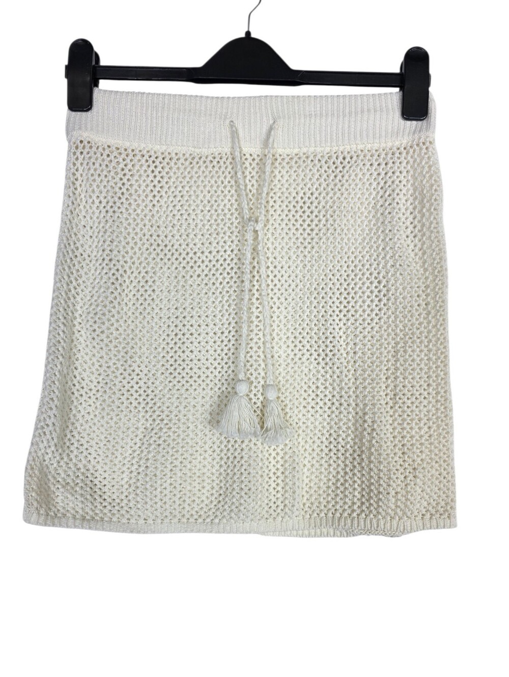 Crochet Beach cover up skirt with drawstring